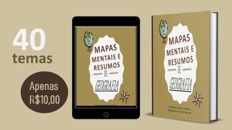 E-book com mapas mentais e resumos de geografia
